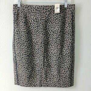 Ann Taylor Women's Size 6 Cheetah Print Pencil Skirt Mini Elastic NWT $49.99!!!